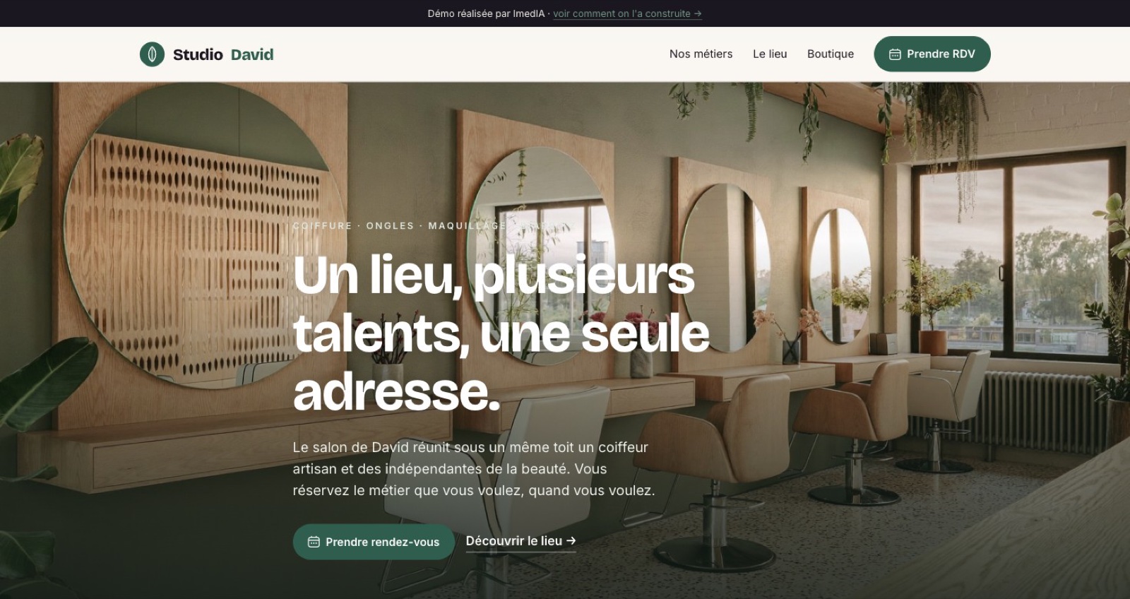 Le site Studio David